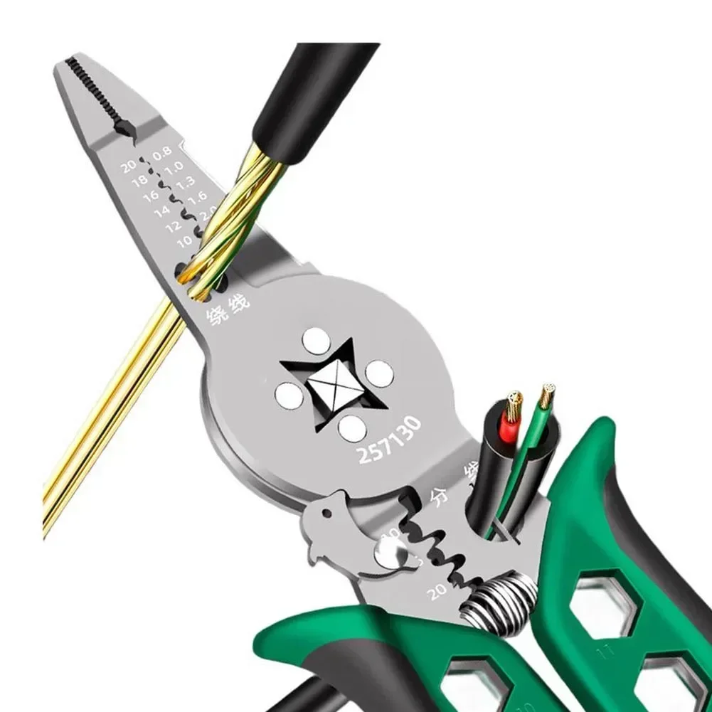 Workshop Hand Tools And Equipment - คีมย้ำสายไฟแบบหนัก พร้อมที่ปอกสายไฟและเครื่องมือย้ำสายไฟ ออกแบบตามหลักสรีรศาสตร์ อุปกรณ์อเนกประสงค์สำหรับงานช่าง เครื่องมือช่าง คีม