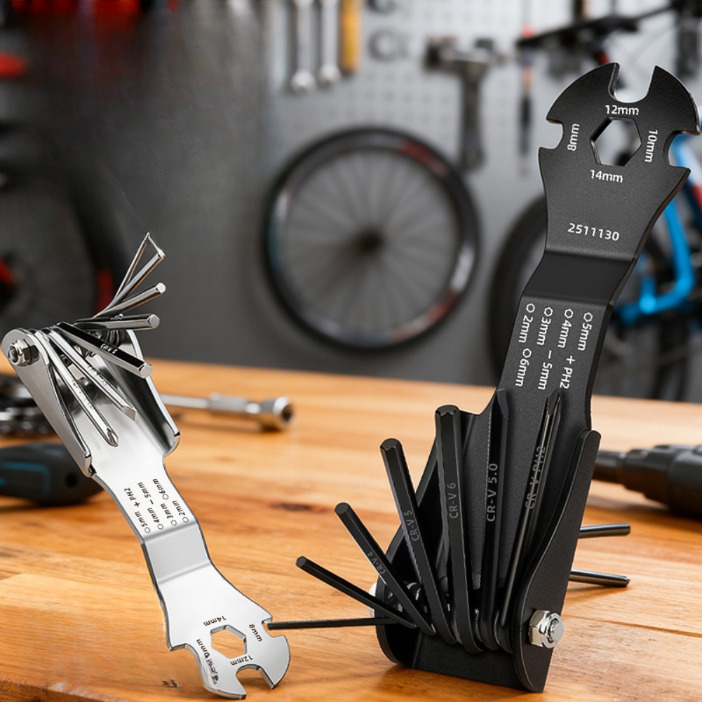 Workshop Hand Tools And Equipment - ประแจหกเหลี่ยมพับได้อเนกประสงค์ 1 ชิ้น แรงบิดสูง พกพาสะดวก สำหรับซ่อมแซมอุปกรณ์ในโรงงาน