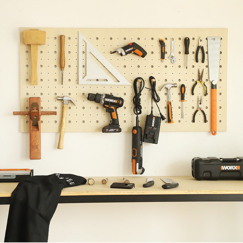 Workshop Tools.Hanging Board - แผ่นเจาะรู Xiaomu Liangpin แบบกำหนดเอง สำหรับแขวนผนัง ชั้นวางเครื่องมือช่างไม้