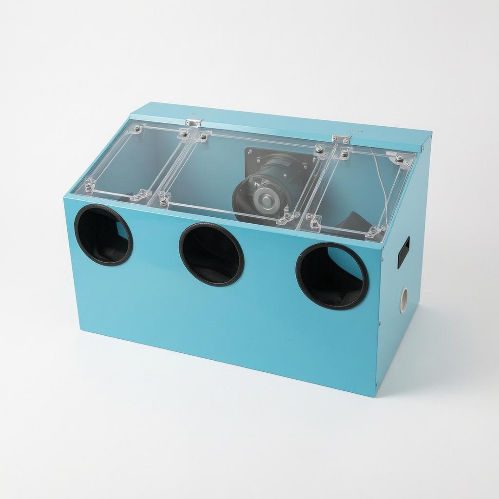 Workshop Tools Box - กล่องเก็บฝุ่นแบบปิดสนิท อะคริลิกใส กล่องครอบเครื่องเจียร กล่องเก็บฝุ่นขัดเงา พร้อมที่จับด้านข้าง อุปกรณ์สำหรับโรงงาน