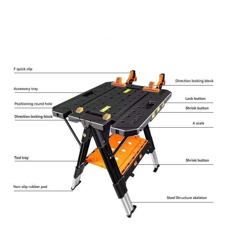 โต๊ะทำงานพับได้แบบพกพาพร้อมแท่ - Workbench Portable Fold บทวิจารณ์และราคา