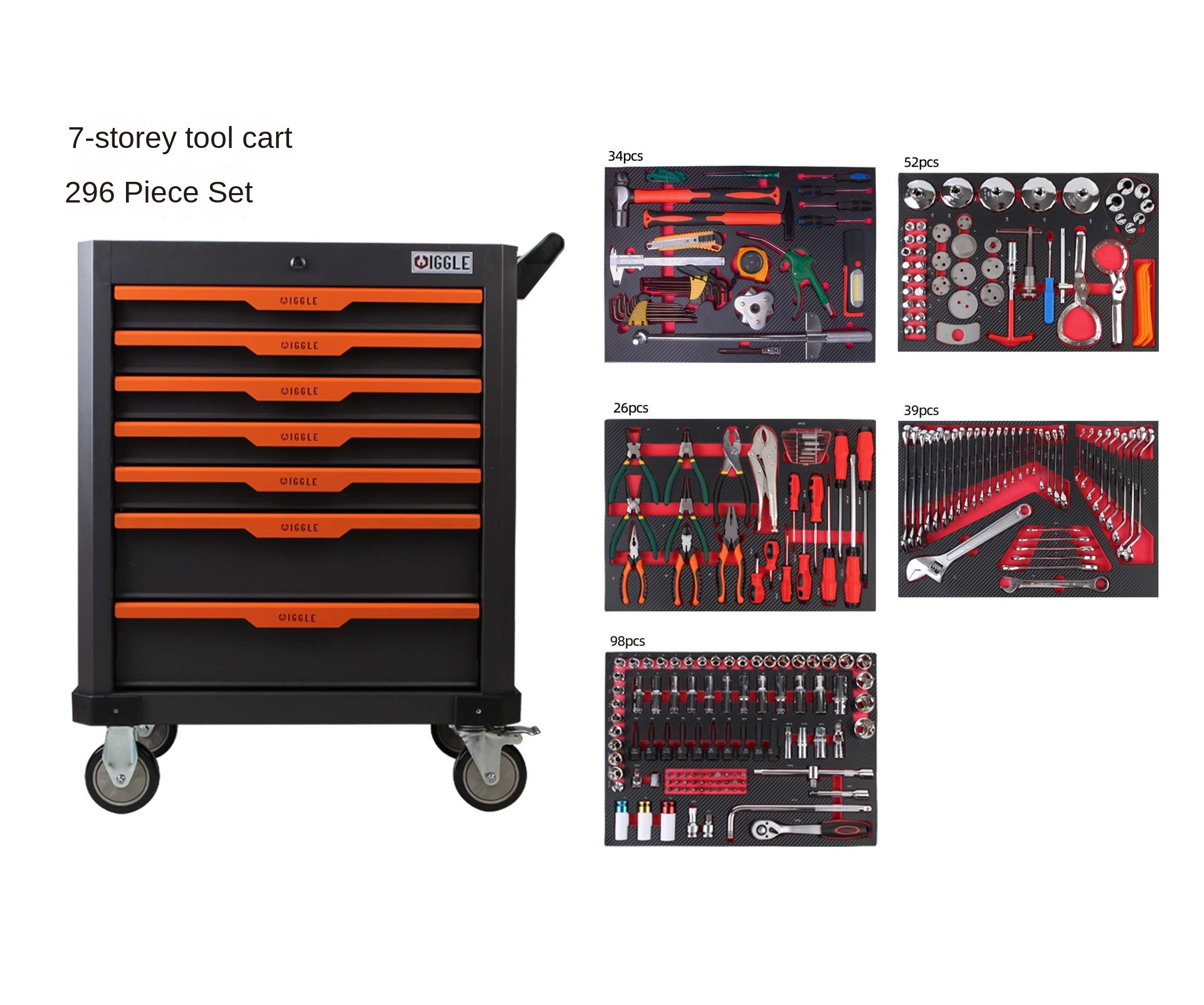 รถเข็นเครื่องมือโลหะสำหรับงานห - Tools For Garage Workshop บทวิจารณ์และราคา