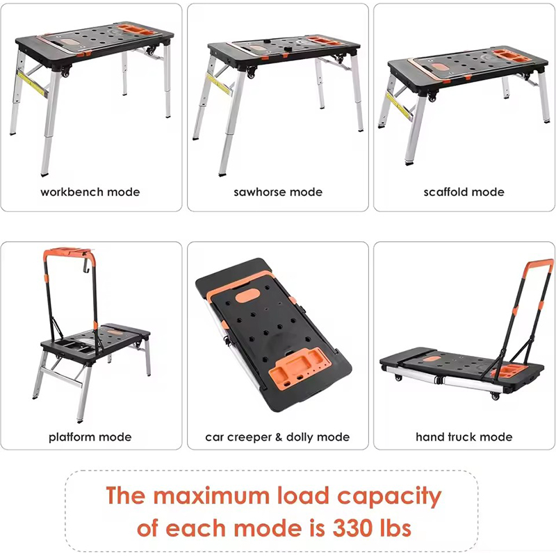 รถเข็นอเนกประสงค์พับได้ 7-in-1 - Workbench Portable Fold บทวิจารณ์และราคา