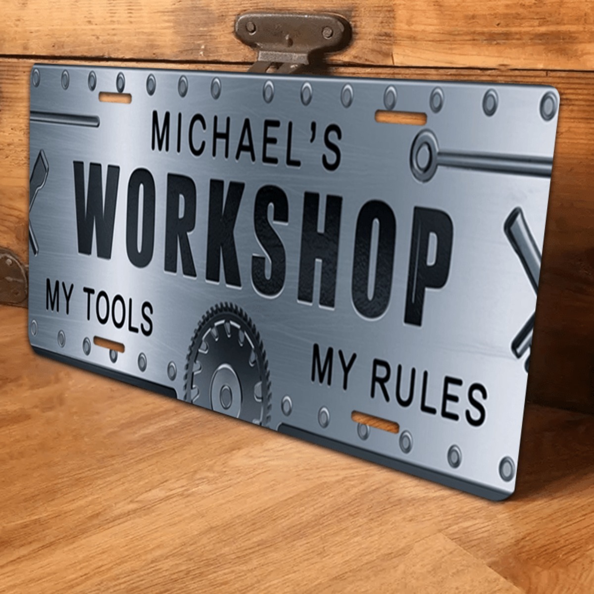 ป้ายอะลูมิเนียมงานฝีมือสลักชื่ - Tools Name In Workshop บทวิจารณ์และราคา