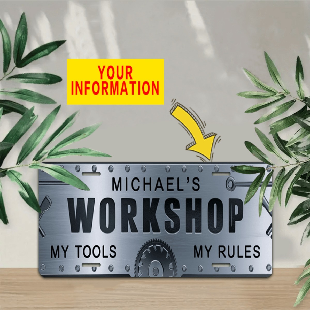 ป้ายอะลูมิเนียมงานฝีมือสลักชื่ - Tools Name In Workshop บทวิจารณ์และราคา