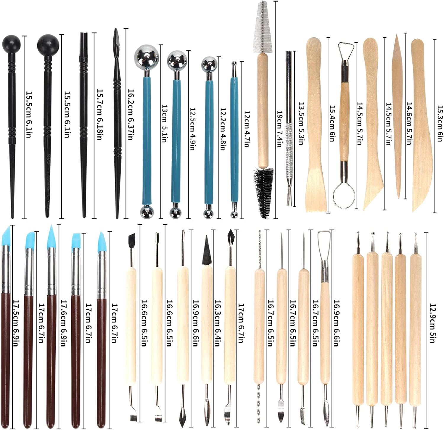 เครื่องปั้นดินเผา Sculpting ชุ - Chisel Set Wood บทวิจารณ์และราคา