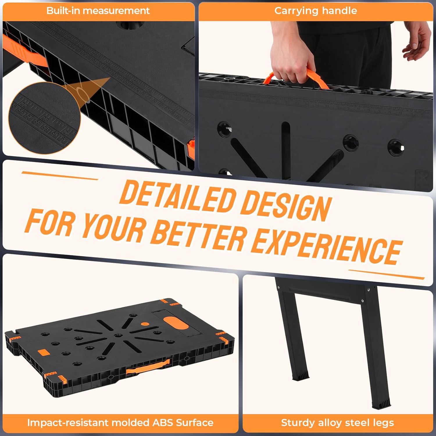 โต๊ะทำงานพับได้พร้อมที่หนีบและ - Workbench Portable Fold บทวิจารณ์และราคา