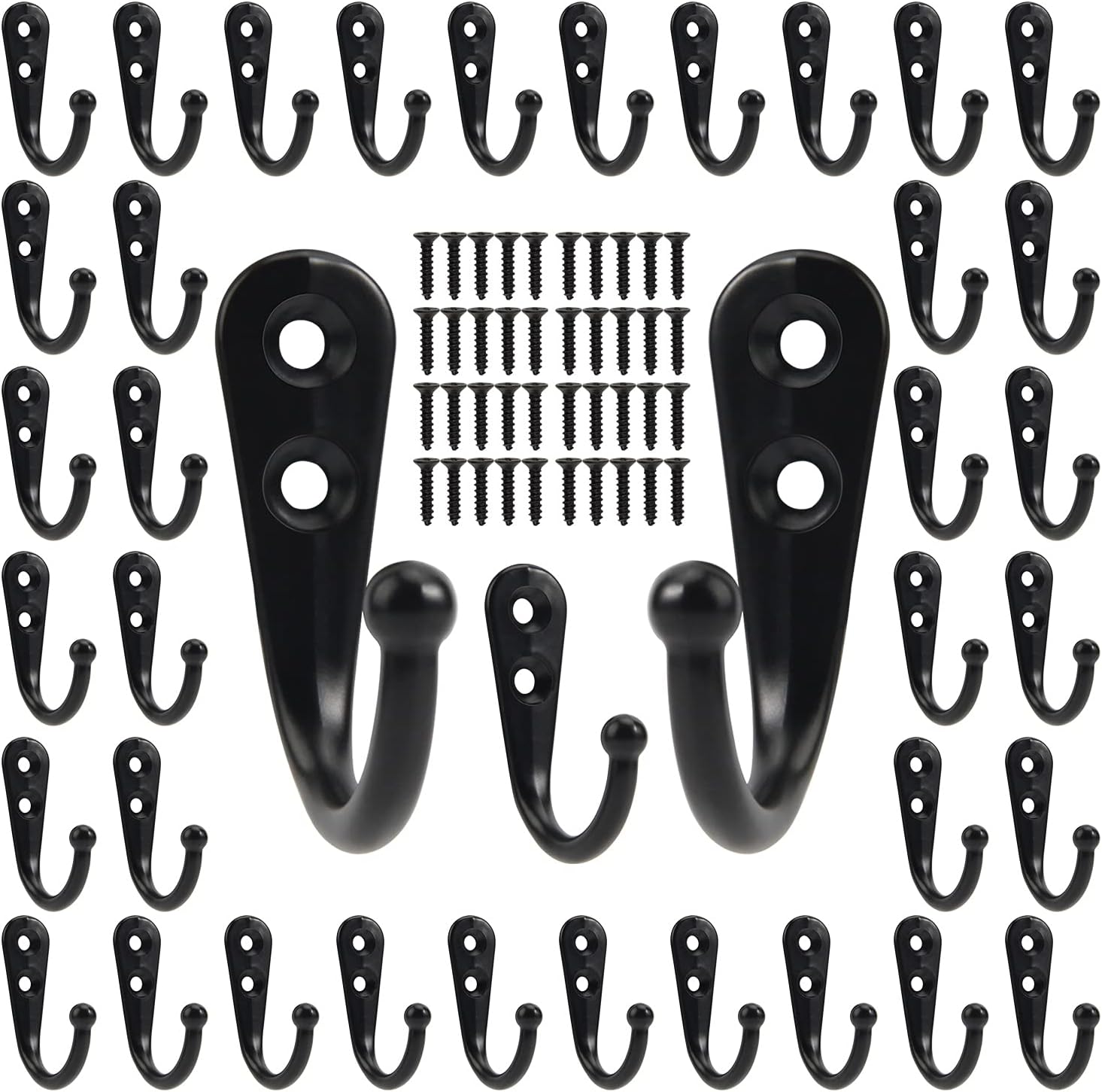 ตะขอโลหะสีดำพร้อมสกรู ตะขอแขวน - Screw Organizer Kit บทวิจารณ์และราคา