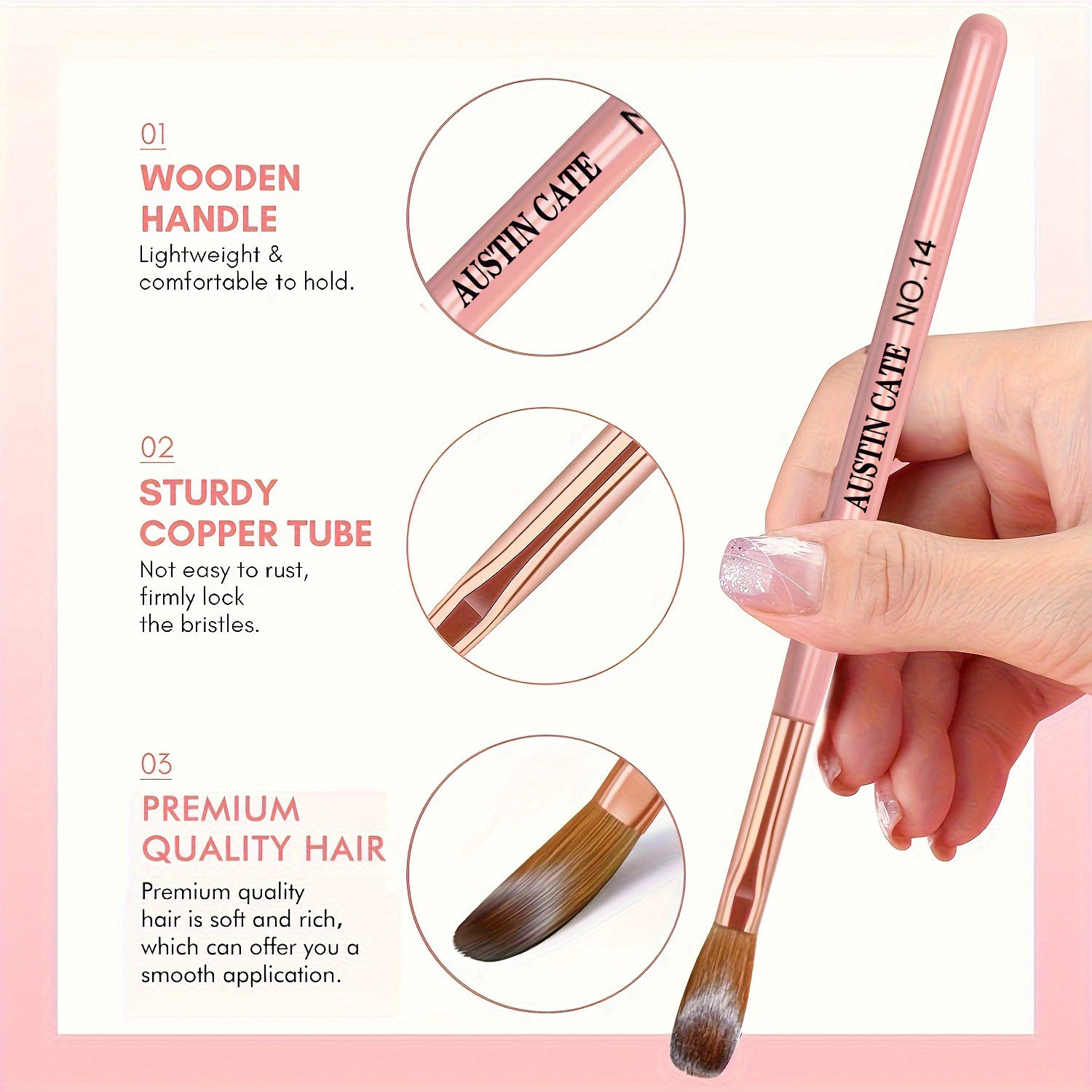 3pcs Kolinsky ชุดแปรงเล็บอะคริ - Chisel Set Wood บทวิจารณ์และราคา