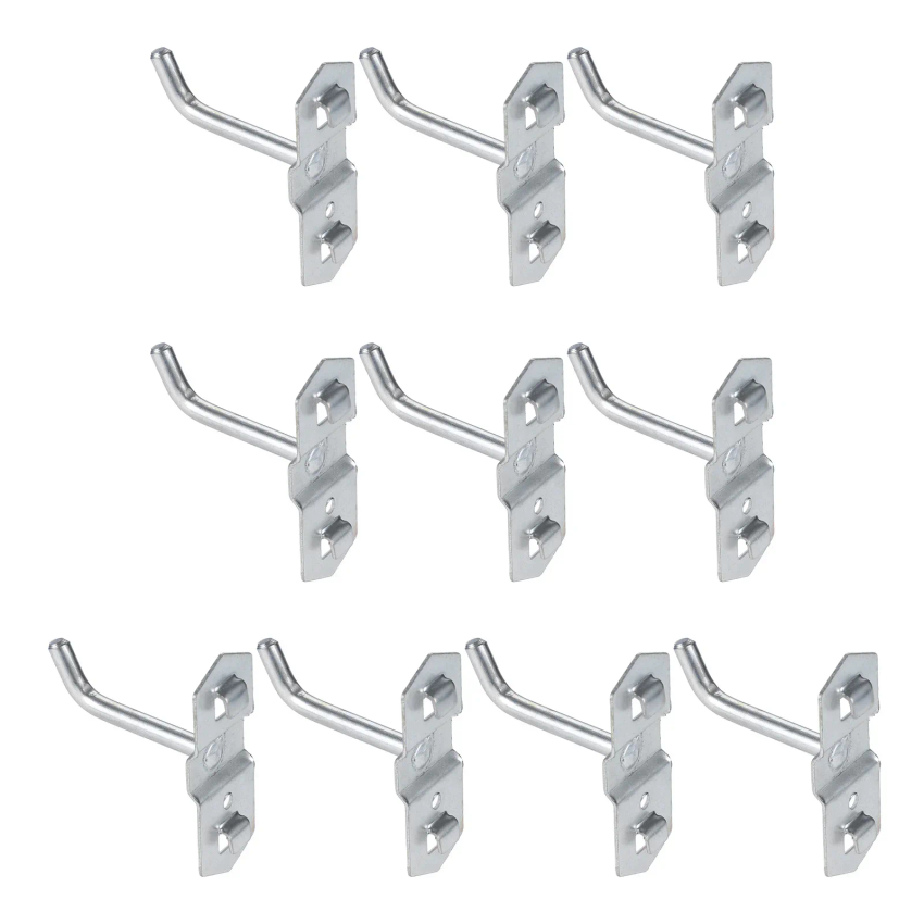 ตะขอแขวนเหล็กแบบเจาะรู 10 ชิ้น - Workshop Tools.Hanging Board บทวิจารณ์และราคา