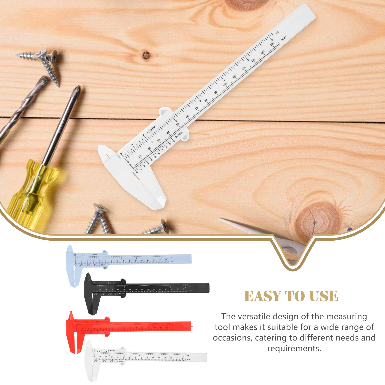4 ชิ้น คาลิปเปอร์พลาสติก 150 ม - Workshop Tools Engineering บทวิจารณ์และราคา