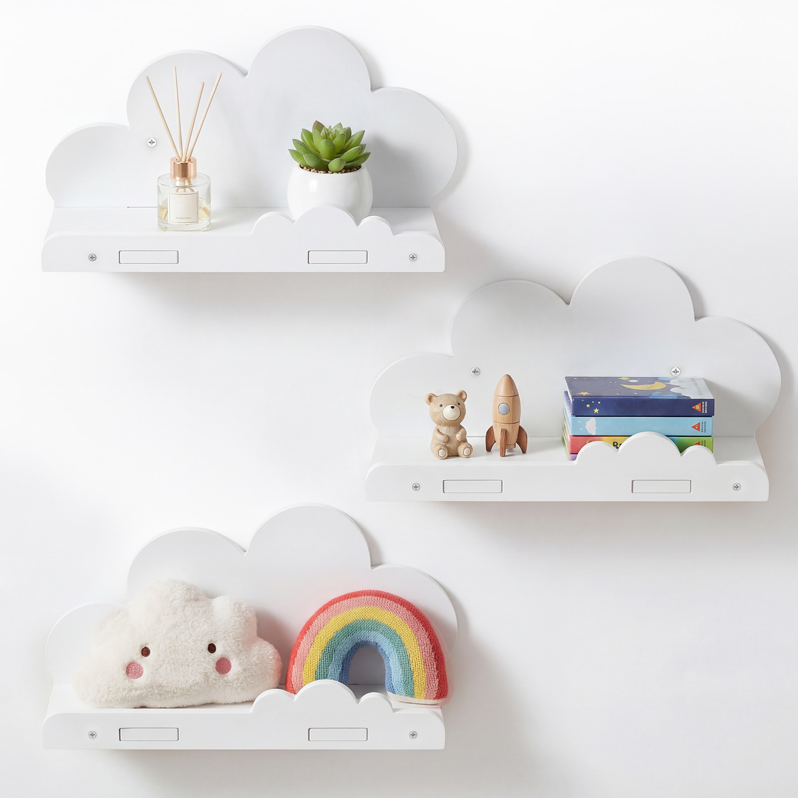 ชั้นวางของติดผนังรูปทรงเมฆ 3 ช - Screw Organizer Kit บทวิจารณ์และราคา