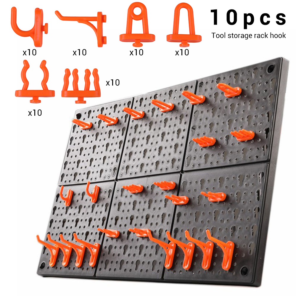 10ชิ้นอุปกรณ์ติดผนังที่ยึดเครื - Workshop Tools.Hanging Board บทวิจารณ์และราคา