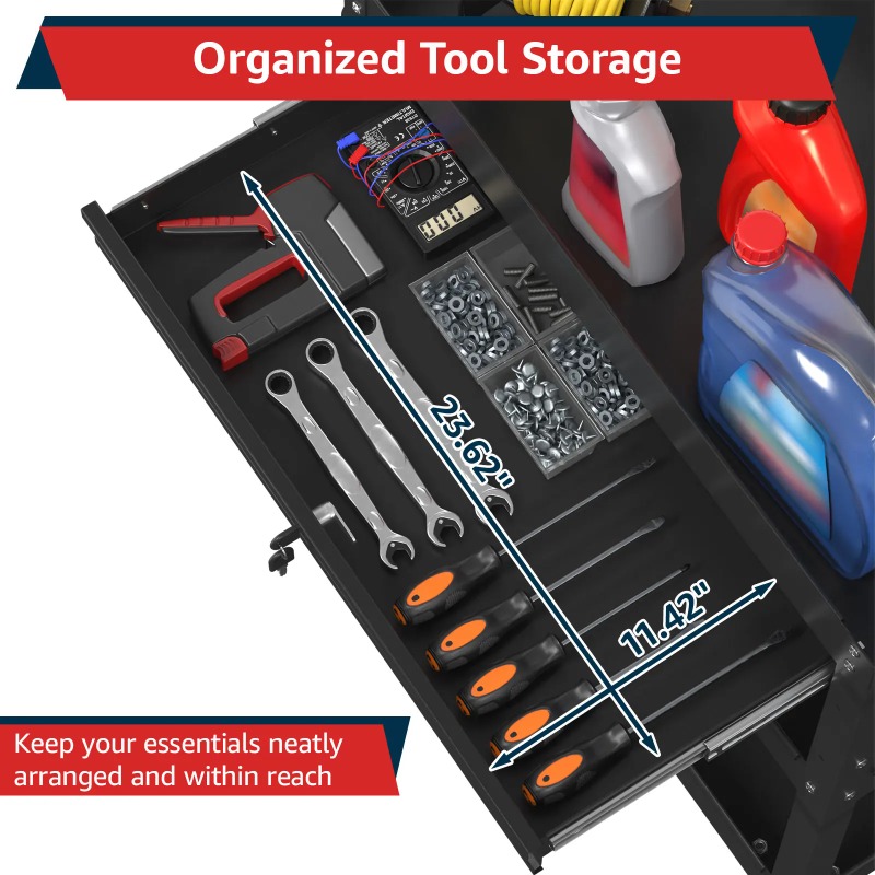 รถเข็นเครื่องมือ 3 ชั้นแบบมีล้ - Workshop Garage Tools Manufacturer บทวิจารณ์และราคา