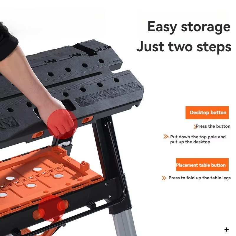 โต๊ะทำงานพับได้แบบพกพาพร้อมแคล - Workbench Portable Fold บทวิจารณ์และราคา