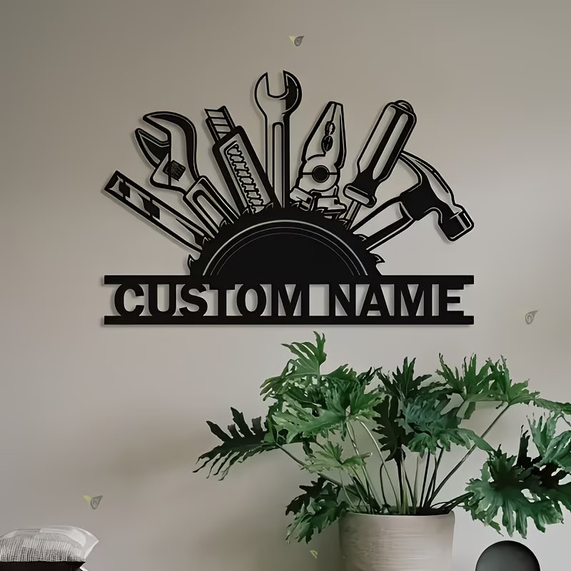 งานศิลปะติดผนังโลหะรูปเครื่องม - Tools Name In Workshop บทวิจารณ์และราคา
