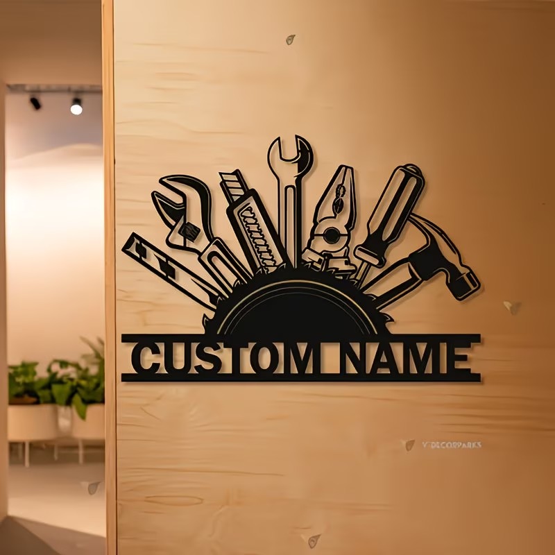 งานศิลปะติดผนังโลหะรูปเครื่องม - Tools Name In Workshop บทวิจารณ์และราคา
